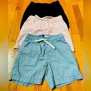 Stylish Kids Shorts Trio - Blue, Pink, & Gray, Pull-up Drawstring , Excellent